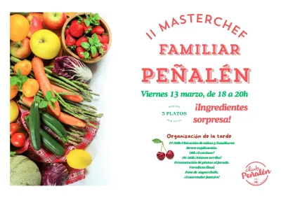 Cartel actividad masterchef familiar