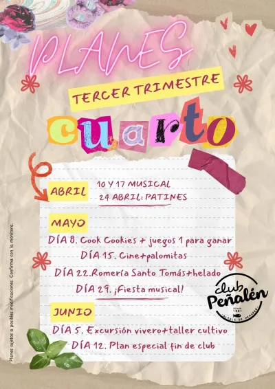 Planificación de actividades 3er trimestre 25-26, 4º primaria