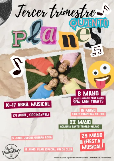 Planificación de actividades 3er trimestre 25-26, 5º primaria