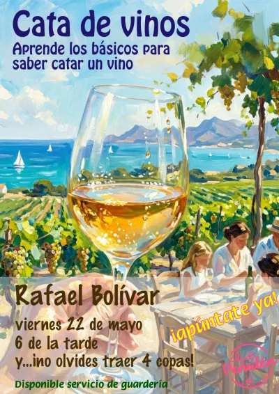 Cartel promoción actividad cata de vinos