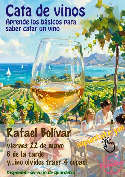 Cartel promoción actividad cata de vinos